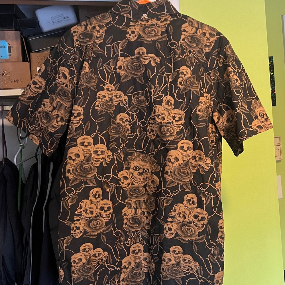 🔥Clearance! Button up skull tshirt - Picture 4 of 5
